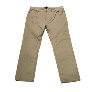 G.H. Bass & Co. Mens Khaki Straight-Leg Pants Size 36x30 Cotton/Spandex Blend